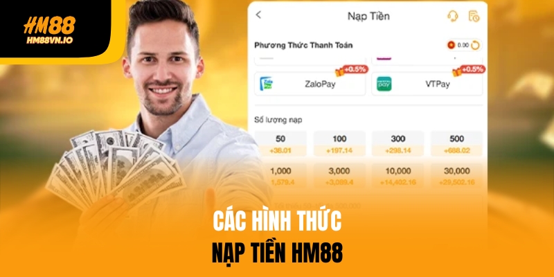 Điểm danh các hình thức nạp tiền HM88